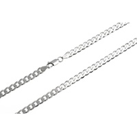 Silberkettenstore Silberkette Panzerkette 5mm - 925 Silber, Länge wählbar 38-100cm silberfarben 70cm