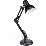 Relaxdays Retro Schreibtischlampe Schwarz
