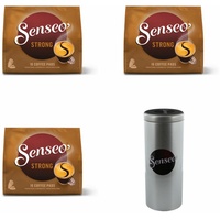SENSEO Kaffeepads Premium Set Kräftig Strong 3er Kaffee je 16 Pads mit Paddose