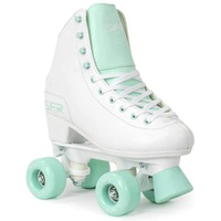 SFR Skates Figure Quad Skates Rollschuhe für Kinder, Jugendliche, Unisex, Mehrfarbig (White/Green), 37