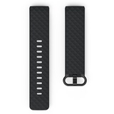 Hama Armband für Fitbit Charge 3/4, Ersatzarmband Smartwatch Armband, Schwarz