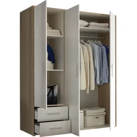 SchlafKONTOR Kleiderschrank Valencia weiß