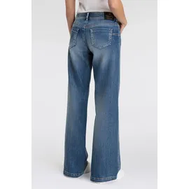 Herrlicher Bootcut-Jeans "Edna Denim Comfort", Damen, Gr. 29, Länge 34, blau (snake blau), Denim/Jeans, Obermaterial: 98% Baumwolle, 2% Elasthan, ausgestellt, Jeans
