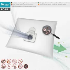McFilter I SPARSET 10 Staubsaugerbeutel + Filterset geeignet für THOMAS PET & FAMILY, ANTI-ALLERGY, MULTI CLEAN X7 X8 X10, CAT & DOG XT, PERFECT AIR, PARKETT, CYCLOON