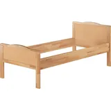 Erst-Holz, Bett, Seniorenbett extra hoch Buchebett natur massiv 90x200 Einzelbett Futonbett Rollrost 60.70-09 (90 x 200 cm)