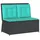 vidaXL Gartenbank 220 x 0 x 0 cm Schwarz