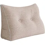 Vercart - Großes Bettruhe Keilkissen, Lang Lesekissen, Dekoratives Kopfteilkissen, Dreieckiges Rückenkissen, Loungekissen für Tagesbett oder