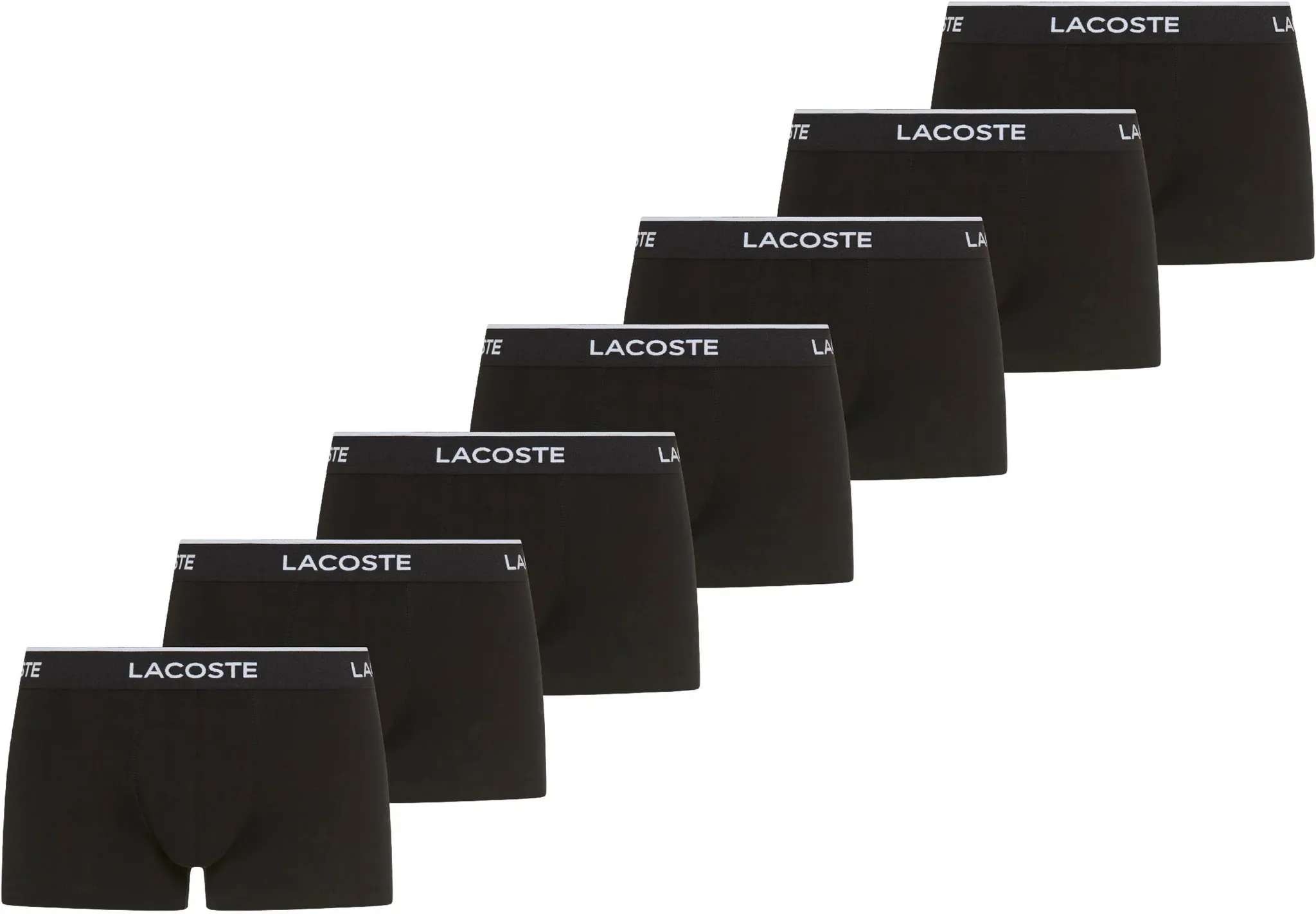 Trunk LACOSTE, Herren, Gr. S, schwarz, Jersey, Obermaterial: 95% Baumwolle, 5% Elasthan, unifarben, figurbetont, Unterhosen, mit Lacoste-Schriftzug am Bund