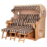 Mr. Deko bene living Strandkorb Komplettset Königssee Teak -