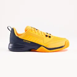 Tennisschuhe Kinder TS500 Fast JR Lace Sunfire Turnschuhe, blau|gelb|orange, 38