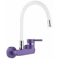 ATCO® Wandarmatur Armatur Küche Spültischarmatur Küchenarmatur violett-weiss