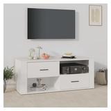 vidaXL TV-Schrank Weiß 100x35x40 cm Holzwerkstoff