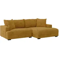 P & B Ecksofa, Senfgelb, Textil, L-Form, 265x180 cm, Made in Europe, Wohnzimmer, Sofas & Couches, Wohnlandschaften, Ecksofas