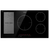 Induktionskochfeld 90cm 5 Platten Glaskeramik Induktionskochplatte schwarz Timer