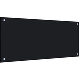 vidaXL Küchenrückwand Schwarz 90x40 cm Hartglas