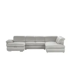 Lounge Collection Wohnlandschaft  mit verschiedenen Funktionen Amanda , grau , Maße (cm): B: 379 H: 85 T: 260.0