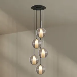 s.luce Belluna 5-flg. Ø 60 cm rund Klar