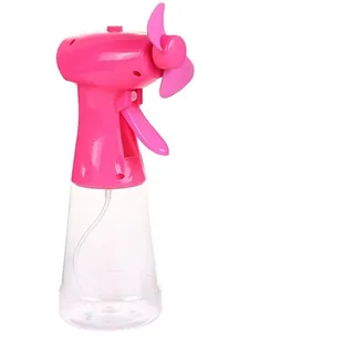 Feegow Handventilator, Sprühventilator, Wassernebel-Sprühventilator/Handkühlgerät, tragbarer batteriebetriebener Ventilator für Urlaub/Strandausflüge/Büro/Reisen (Rosa)