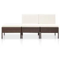 vidaXL Garten-Lounge-Set braun 48955