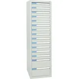 stumpf metall Serie ESTA Schubladenschrank 13x100x200 lichtgrau