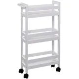 5five simply smart 5five - servierwagen mit rollen 3 ebenen colorama weiß baumwolle