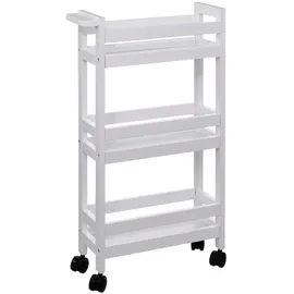 5five simply smart 5five - servierwagen mit rollen 3 ebenen colorama weiß baumwolle