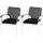 Proregal Besucherstuhl Stoff Schwarz 2er Set