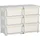 Homcom Schubladenschrank Kunststoff 75 x 37 x 56,5 cm Cremeweiß 6 Schubladen