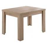 freiraum Kulissentisch Monzi (ausziehbar), (ausziehbar) in eiche sägerau - 80x78x60cm (BxHxT) braun