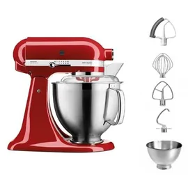 KitchenAid Artisan 5KSM185 Empire Rot Flexiset + Flexirührer