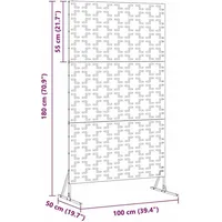 vidaXL Sichtschutz 100 x 50 x 180 cm Anthrazit Stahl