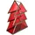Marrakesch Orient & Mediterran Interior Teelichthalter Christbaum 17cm Rot aus Glas als Weihnachtsdeko Finse