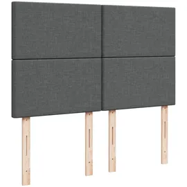 vidaXL Boxspringbett 140 x 200 cm Dunkelgrau