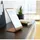 Yamazaki 7363 RIN Standing Mir, beige, Wood/Mirror, 13 x 12 x 23.3 cm