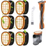 ptyism 8 Stk Staubsauger Filter Philips(6 vacuum Cleaner Filter,1 Philips Speedpro Max Bürste u 1 Reinigungsbürste) Phillips Staubsauger Filter für Fc6812、fc68148、fc6822、fc6823、fc6908、fc6827 usw