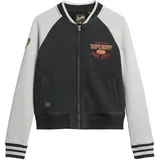 Superdry Damen. College Bomberjacke aus Jersey mit Schriftzug-Grafik schwarz 42 - 42