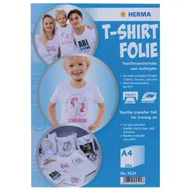 Herma Transferpapier A4 für helle Textilien 10 Blatt