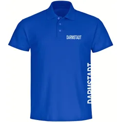 multifanshop Poloshirt - Darmstadt - Brust & Seite - Druck weiß - Polo