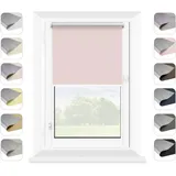 Thermo Rollos für Fenster - Modische Pastellfarbe Rollo - Stilvolle Thermo Jalousie - Fensterrollo Innen - Schnelle Selbstmontage (Rosa,82.5x150 cm (Stoffbreite: 78.5))