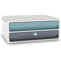 CEP Schubladenbox MoovUp mit Schloss mint, grau 1091112961, DIN A4 quer mit 2 Schubladen, 1 St.