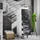VCM Midischrank 30 x 100 x 30 cm Grau/Schwarz/Weiß