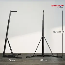 sportnow Boxsackständer höhenverstellbar freistehend klappbar bis 60 kg Stahl Schwarz