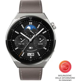 Huawei Watch GT 3 Pro  46 mm titangrau Lederarmband grau