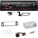 Pioneer MVH-S420DAB Bluetooth WAV WMA DAB+ Einbauset für Citroen C5 bis 07/2004