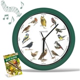 Starlyf Starlyf® Wanduhr - Uhr mit natürlichen Vogelstimmen Birdsong Clock