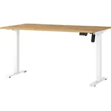 Germania Schreibtisch höhenverstellbar, elektrisch 140 cm weiß, 140x119x80 cm