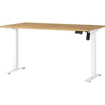 Germania Schreibtisch höhenverstellbar, elektrisch 140 cm weiß, 140x119x80 cm