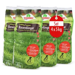 4x 5 kg VERDURMAX® Rasendünger Frühling / Sommer