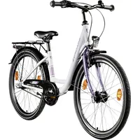 Zündapp C400 24 Zoll Fahrrad ab 130-145 cm 3 Gang Tiefeinsteiger weiß/lila