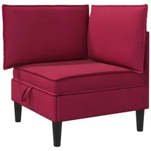 vidaXL Sofa mit Stauraum Weinrot Samt